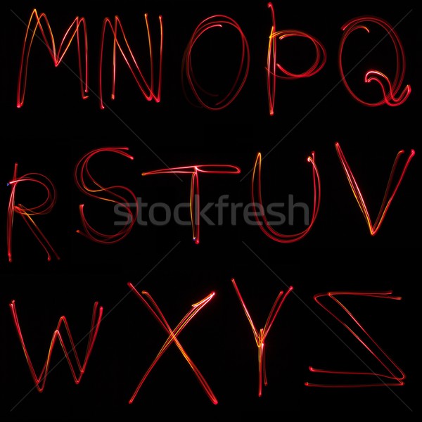 Neon ABC on the black background  Stock photo © stokato