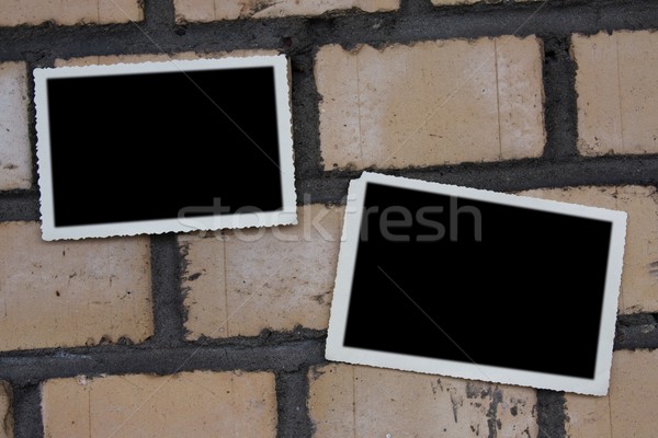 Empty  photo on brickwall Stock photo © stokato