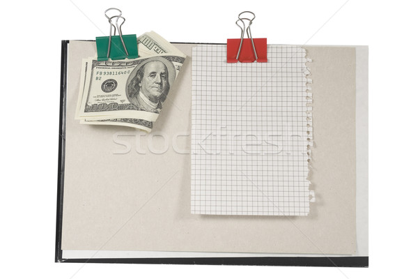 Money and  blank page attached clip  Stock photo © stokato