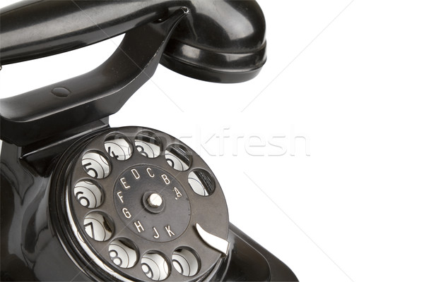 Bağbozumu siyah telefon telefon yalıtılmış beyaz Stok fotoğraf © stokato