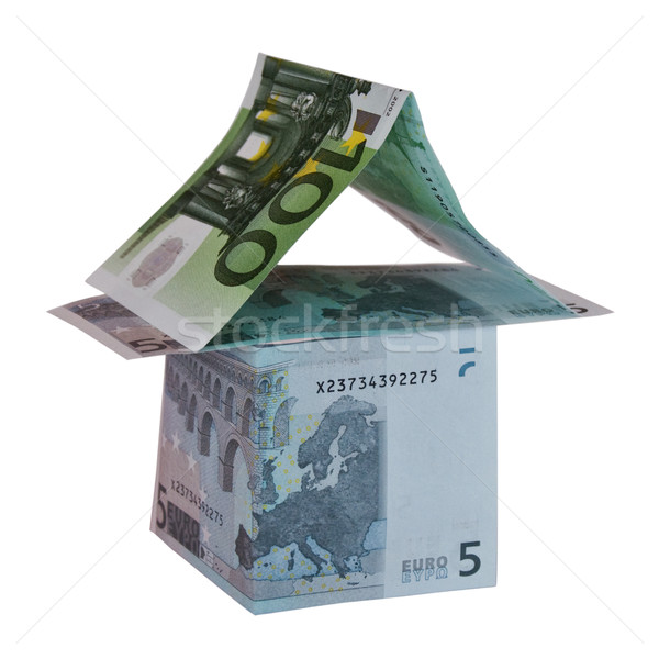 Euro, house.Isolated on a white background. Stock photo © stokato