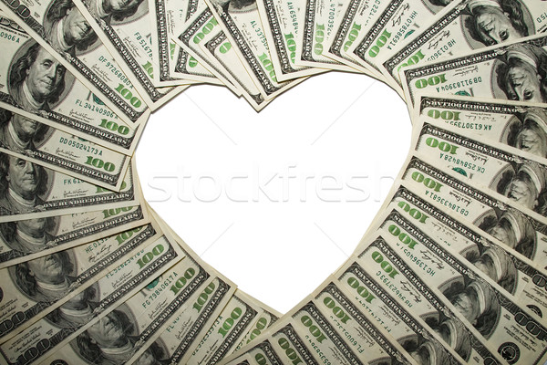 Rahmen Dollar Form Herz Business Hintergrund Stock foto © stokato