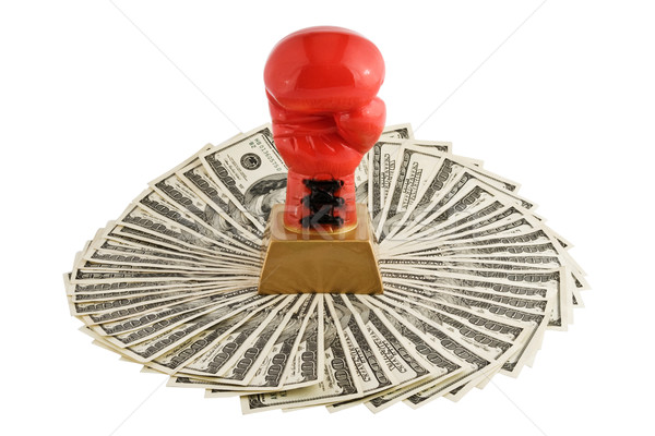 Boxer glove on money Stock photo © stokato