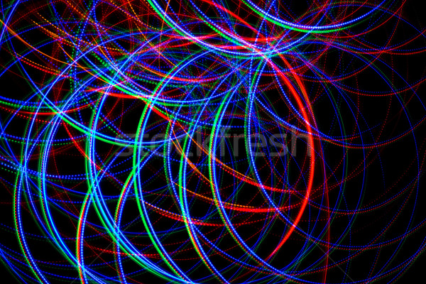Chaotischen farbenreich Lichter schwarz blau rot Stock foto © stokato