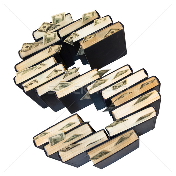  Dollars in books in form of dollar Stock photo © stokato