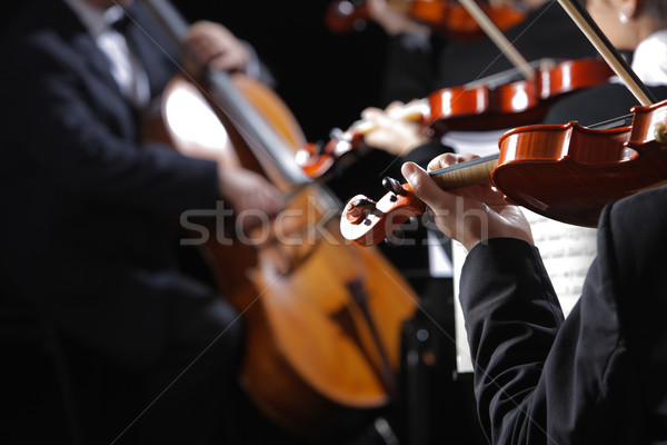 Klassische Musik Konzert Symphonie Musik Geiger Hand Stock foto © stokkete