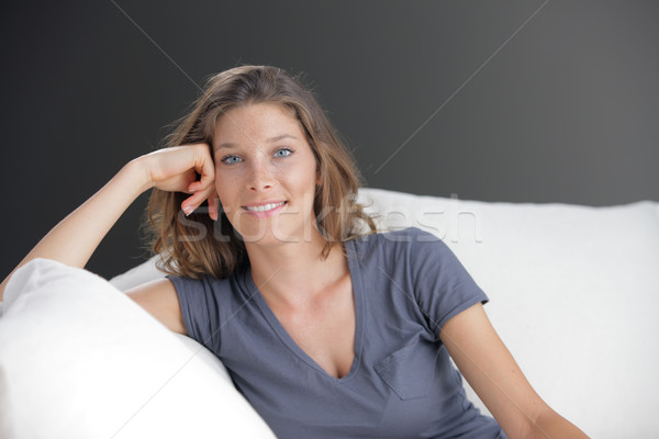 Woman relaxing on couch Stock photo © stokkete