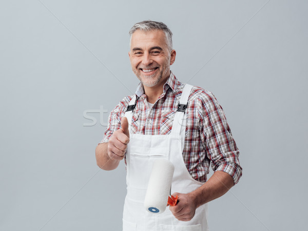 Painter giving a thumbs up Stock photo © stokkete