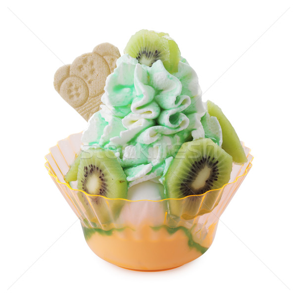 Fagylalt fagylalt sundae fehér étel csésze Stock fotó © stokkete