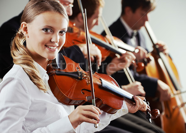 классическая музыка Музыканты концерта красивой женщины скрипач Сток-фото © stokkete