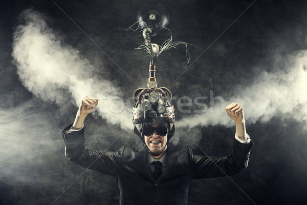 Negócio sucesso homem capacete Foto stock © stokkete