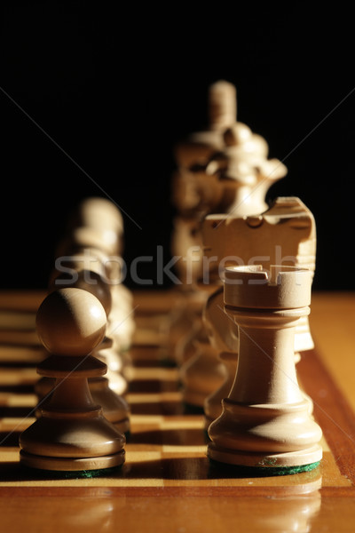 Stock fotó: Harctér · sakkfigurák · kész