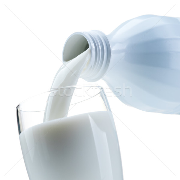 Pouring fresh milk into a glass Stock photo © stokkete