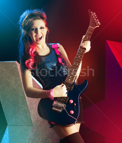 Young teenager star on stage Stock photo © stokkete