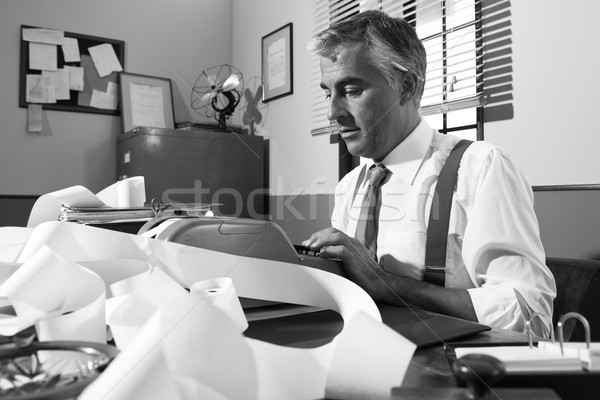 Professional accountant at work in vintage office Stock photo © stokkete