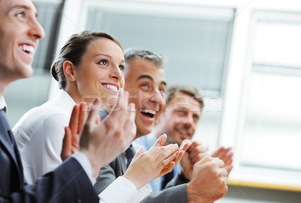 Clapping business people Stock photo © stokkete