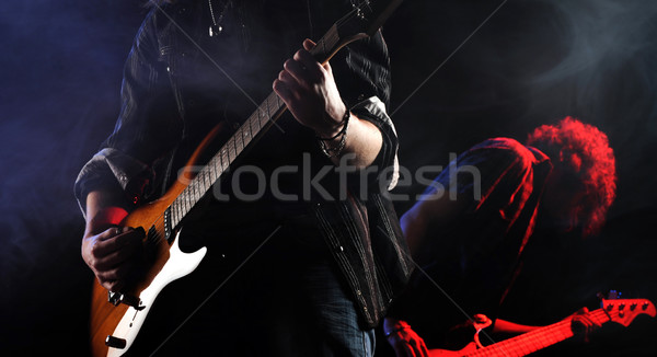 Foto stock: Rock · vivir · concierto · músicos · jugando · música