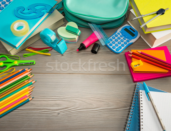 [[stock_photo]]: étudier · étage · coloré · papeterie · école