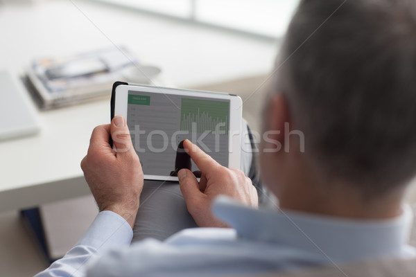 Man using a digital tablet Stock photo © stokkete