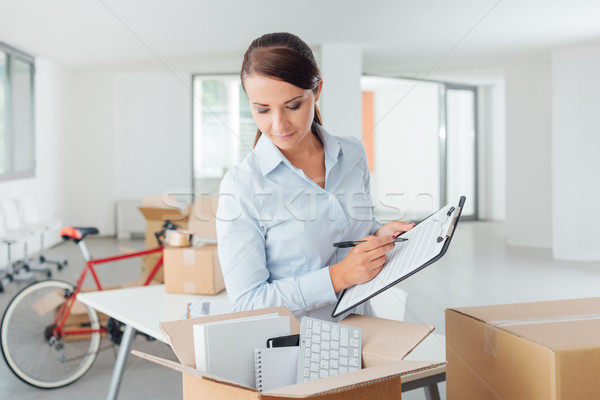 Office relocation checklist Stock photo © stokkete