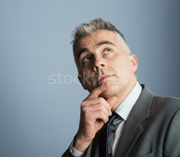Stock photo: Thinking about business strategies