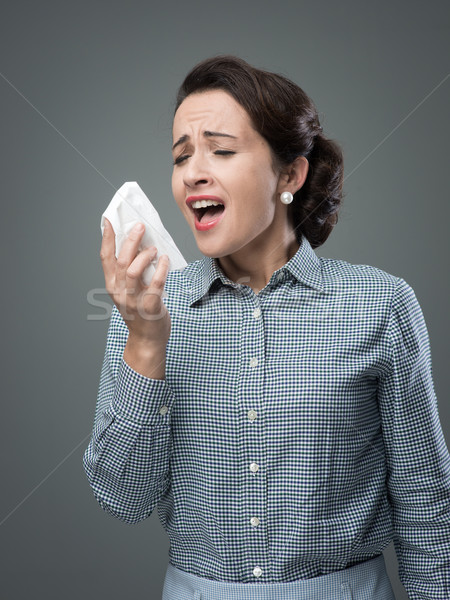 Woman with allergy Stock photo © stokkete