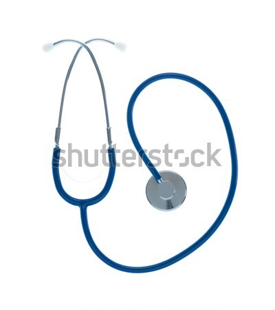 Stock fotó: Kék · sztetoszkóp · fehér · egészségügy · kardiológia · orvos