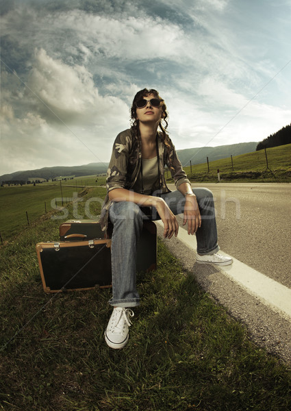 Hitchhiker Stock photo © stokkete