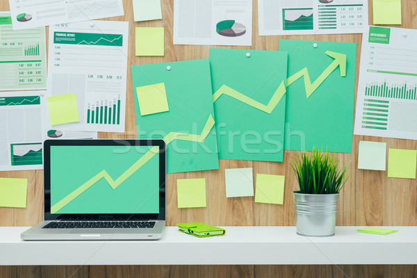 Stock fotó: Pénzügyi · siker · zöld · üzlet · sikeres · diagram