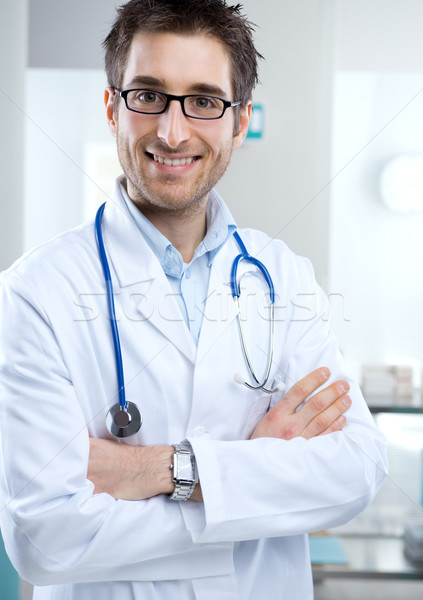 Smiling doctor close-up Stock photo © stokkete
