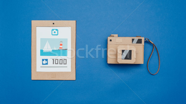 Photo sharing on social media Stock photo © stokkete