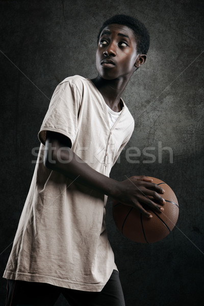 Chłopca koszykówki Afryki sportu student koszyka Zdjęcia stock © stokkete