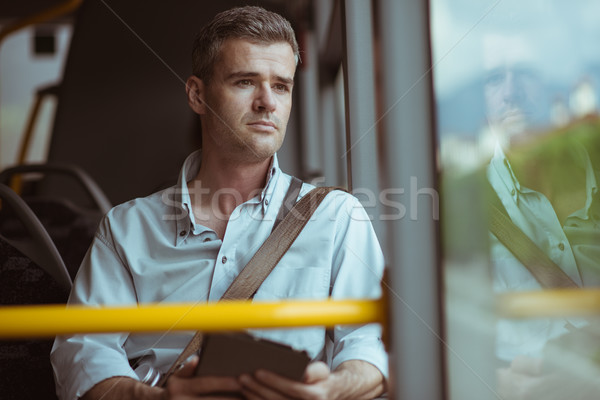 Man on a bus Stock photo © stokkete