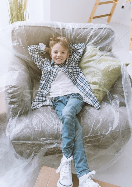 Kid in his new house Stock photo © stokkete