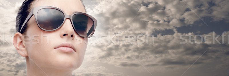 Young fashion model with sunglasses Stock photo © stokkete