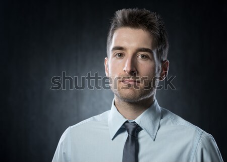 Verwechselt Geschäftsmann jungen angehoben Augenbraue Mann Stock foto © stokkete