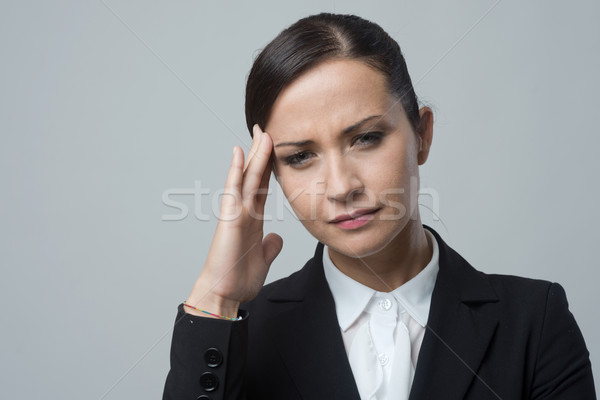 Stock photo: Businesswoman with headache