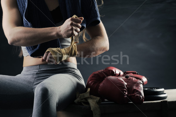 Woman boxer Stock photo © stokkete