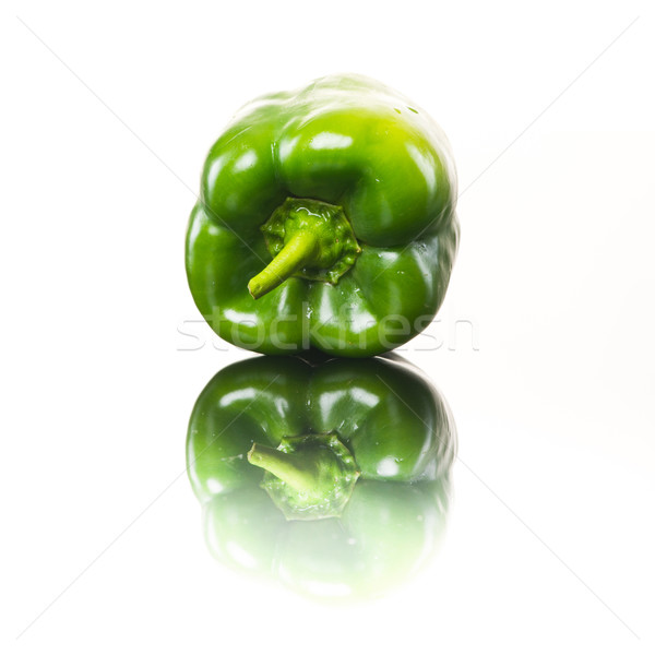 Green bell pepper on white background Stock photo © stokkete
