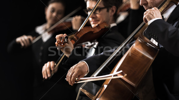 Dizi orkestra performans sahne viyolonsel Stok fotoğraf © stokkete