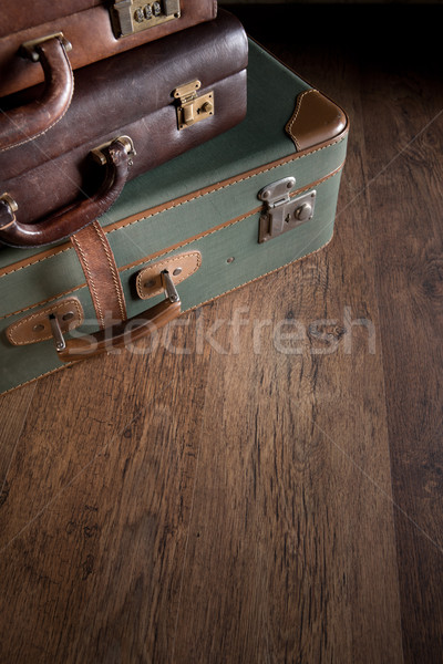 Vintage malas bagagem escuro Foto stock © stokkete