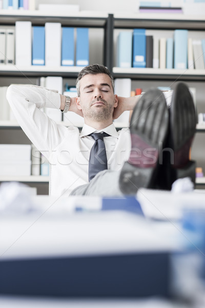 Businessman sleeping in the office Stock photo © stokkete