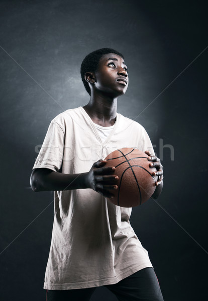 Basket african ragazzo sport studente basket Foto d'archivio © stokkete