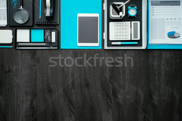Flat lay business desktop Stock photo © stokkete