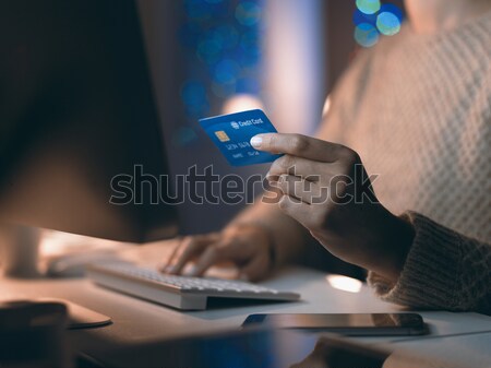 Online shopping with credit card Stock photo © stokkete