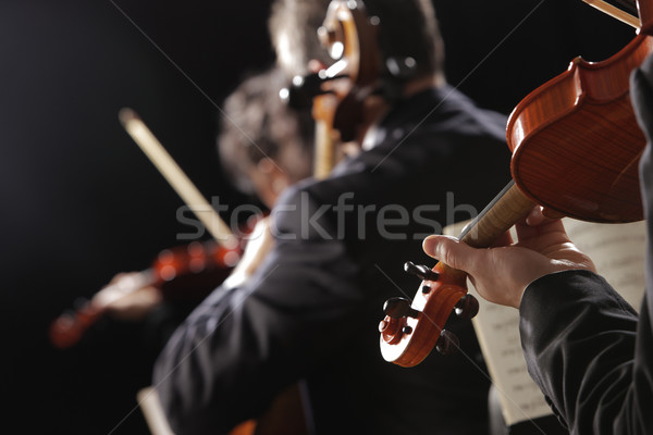 Música clássica concerto sinfonia música violinista mão Foto stock © stokkete