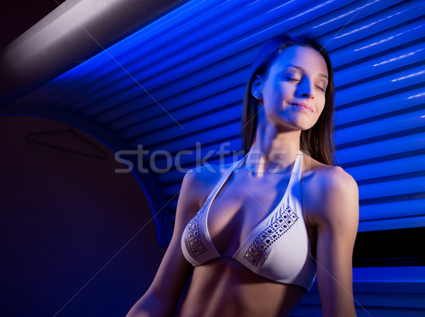 Sunbathing in the solarium Stock photo © stokkete