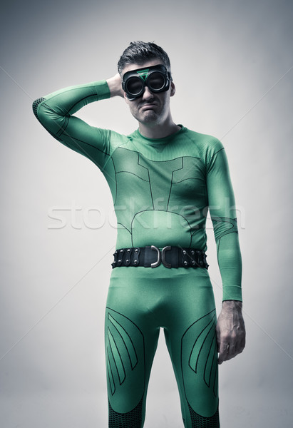 Naive funny superhero Stock photo © stokkete