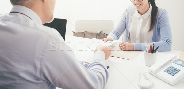 Vorstellungsgespräch Sitzung Manager Büro Stock foto © stokkete