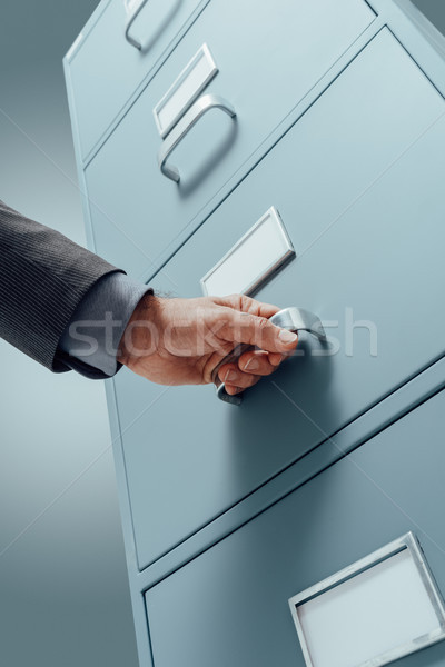 служба поиск файла выдвижной ящик бизнеса Сток-фото © stokkete